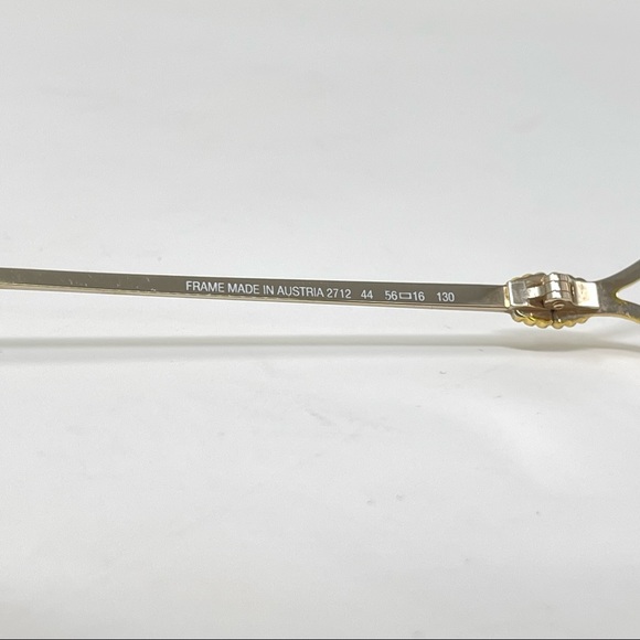 VINTAGE CHRISTIAN DIOR Eyeglasses Frame  80'S 2712 44 GOLD Austria 56 [] 16 - Picture 6 of 9